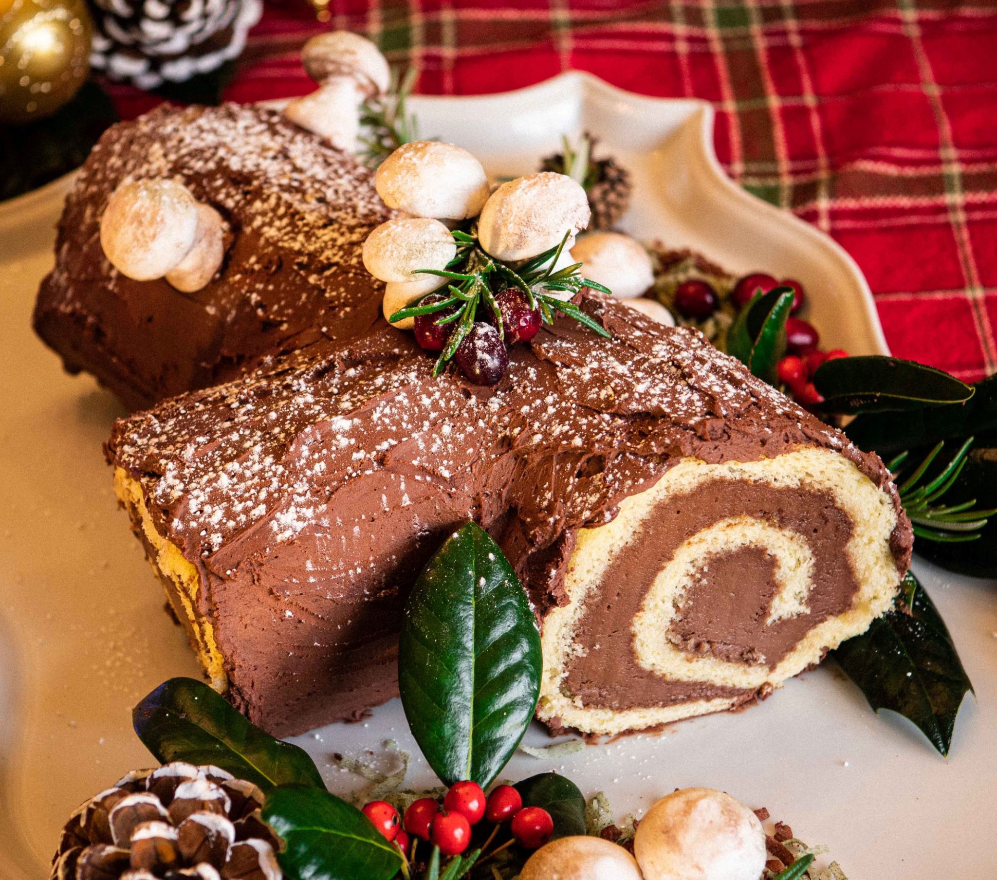 Buche De Noel: Yule Log Cake - Baking With Julie